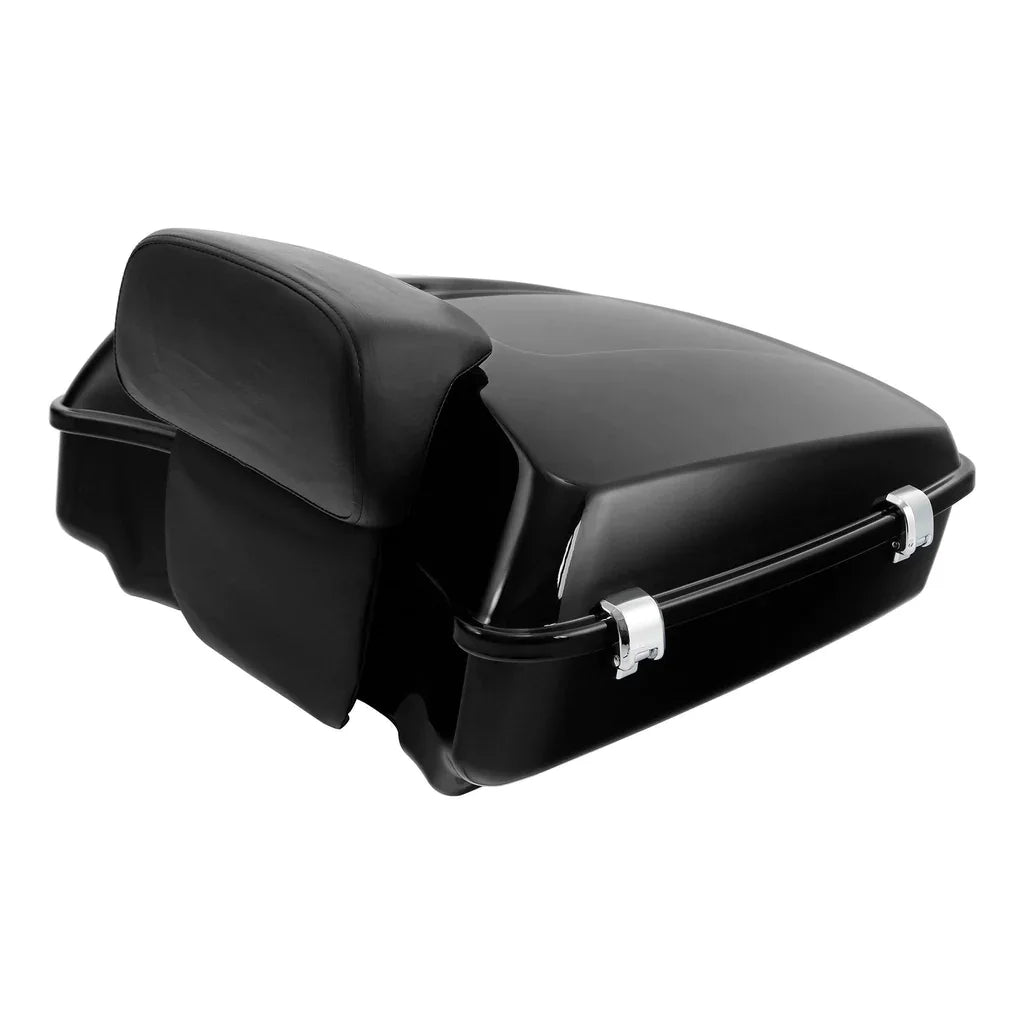 Motorcycle Top Case Box Suitcases Boot Trunk With Luggage Rack For Harley Touring Road King Road Glide Street Glide 2009-2025