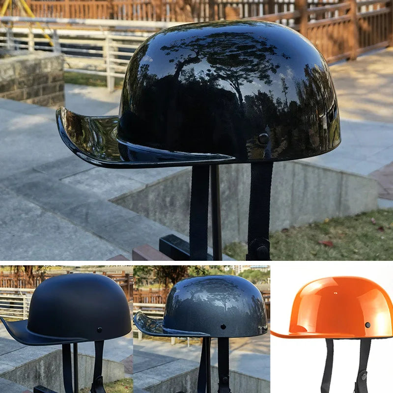 Motorcycle Helmet Baseball Cap Helmet Vintage Motor Electric Vehicle Riding Locomotive for Harley Retro Half Helmet Universal