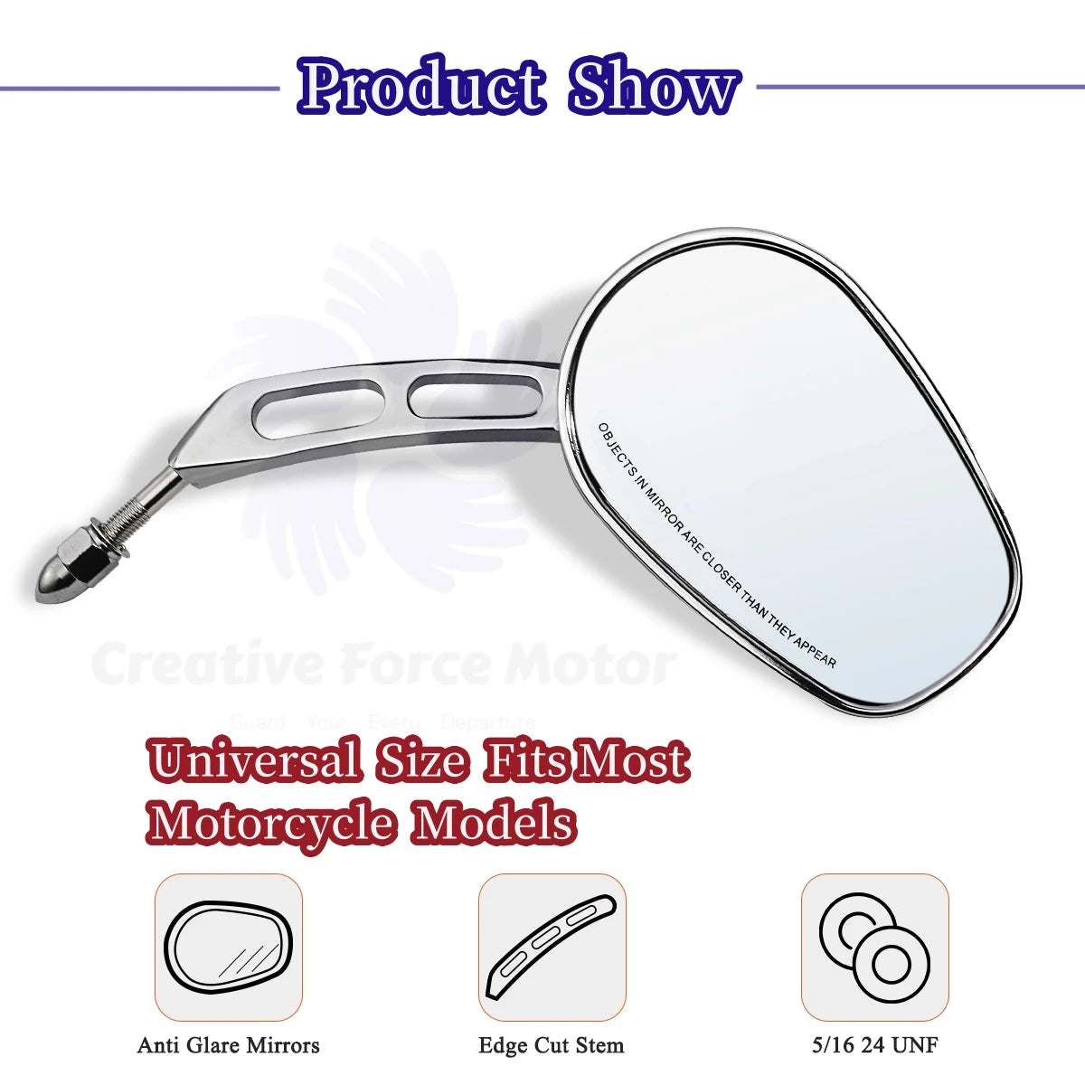 8MM Motorcycles Mirrors Rear View Side Mirror For Harley Honda Davidson Touring 360° Road King Street Glide Sportster 1984-2024