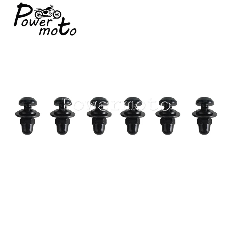 Memphis Shades Road Warrior Fairing Windscreen T25 Windshield Bolt Screw 6pcs For Harley Softail Low Rider S Dyna Fat Street Bob