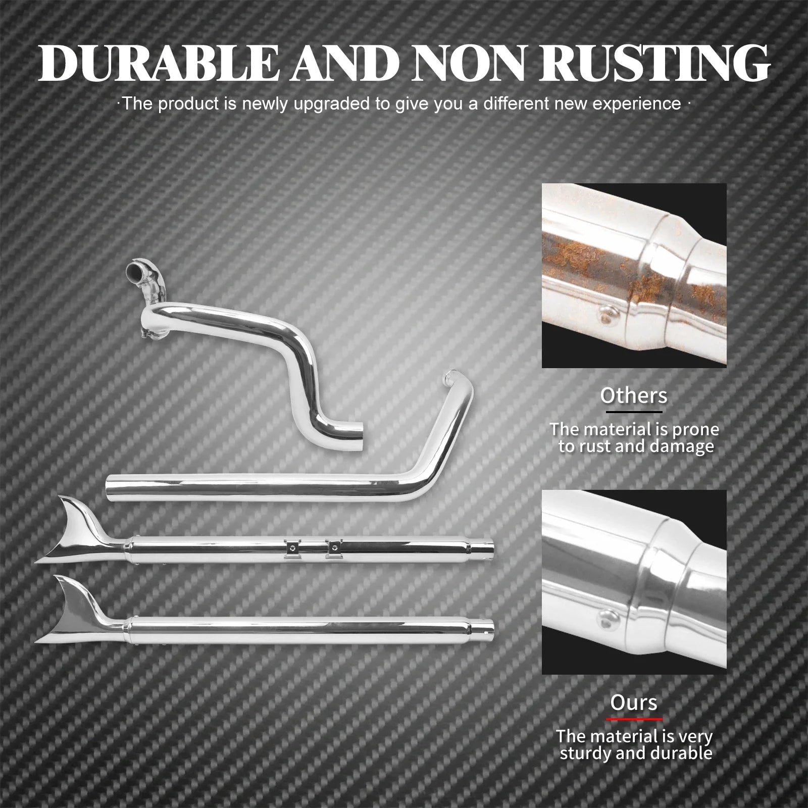 Motorcycle Exhaust Pipe Dual System Chrome For Harley Softail Breakout Slim FLS Fatboy FLSTF Deluxe FLSTN Standard FXST 07-2017