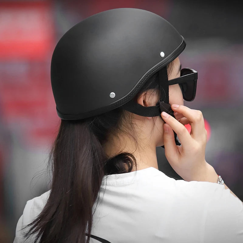 Motorcycle Helmet MTB Bike Unisex Cycling Safety Protector Half Face Type Retro Vintage Ultralight Fashion Motorbike Accessories