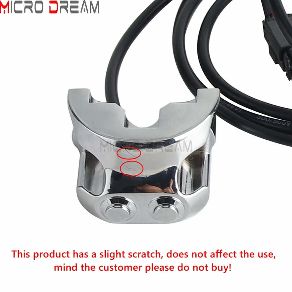 1'' 25mm Handlebar Air Ride Control Switch 2 Button for Harley Sportster 883 1200 XL Dyna Street Glide V-Rod Muscle Cafe Racer