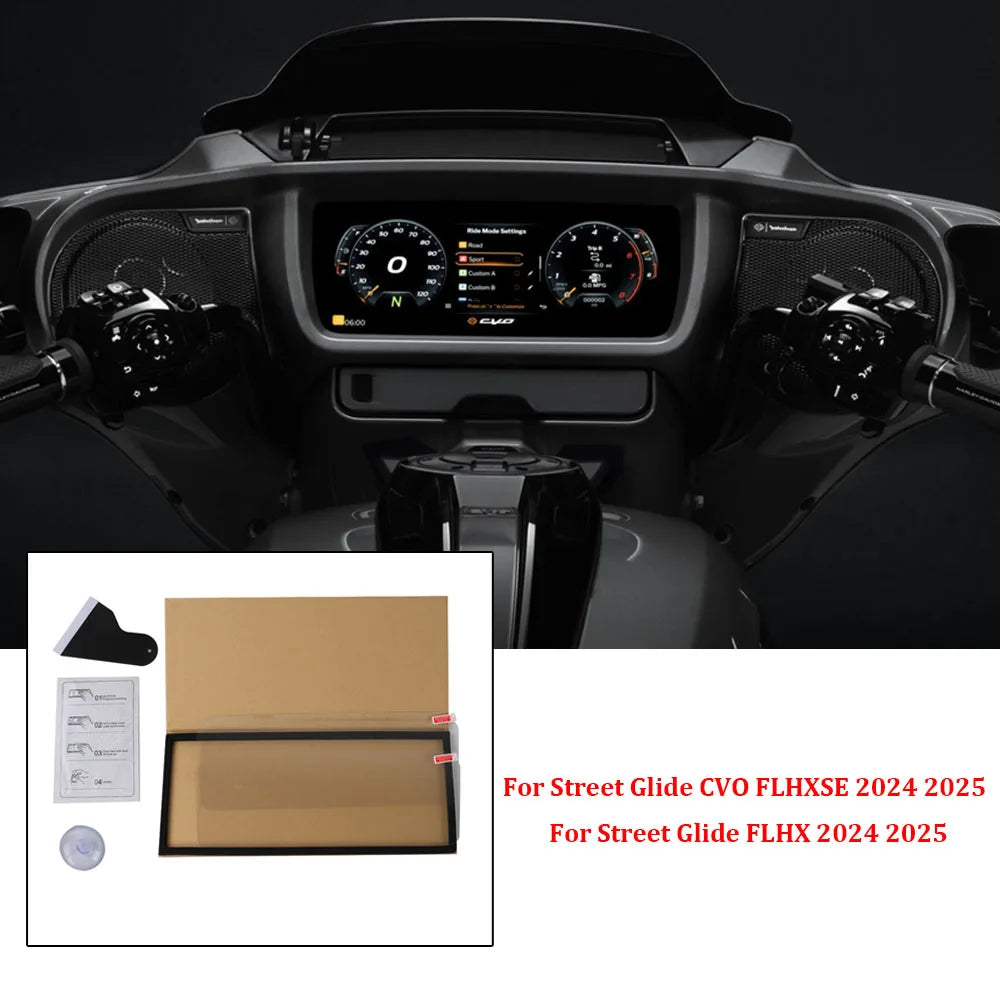 For Harley Touring CVO Road Glide FLTRXSE 2023 2024 Motorcycle Road Glide ST 2024 Instrument Screen Protector Film Sticker 2PIC