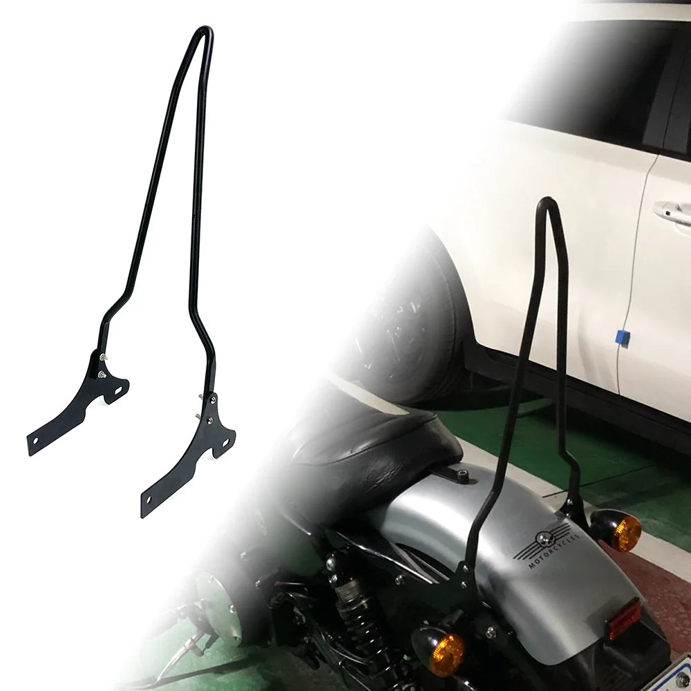 Motorcycle Sissy Bar Backrest Detachables Integrated Upright Passenger For Harley Sportster XL883 XL1200 X48 V72 2003-2023 883