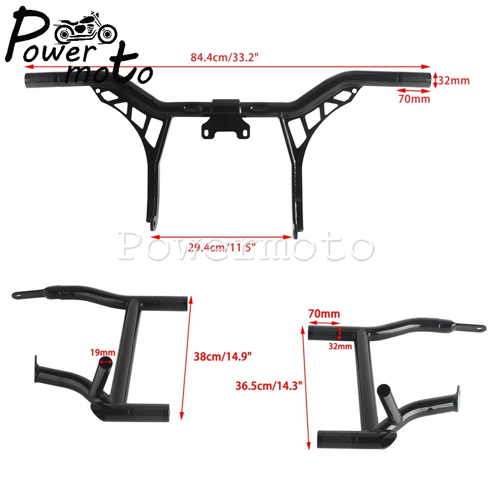 Highway Engine Guard Crash Bar Frame Slider Saddlebag Tip-Over Bar Set For Harley Touring Electra Road Street Glide Road King
