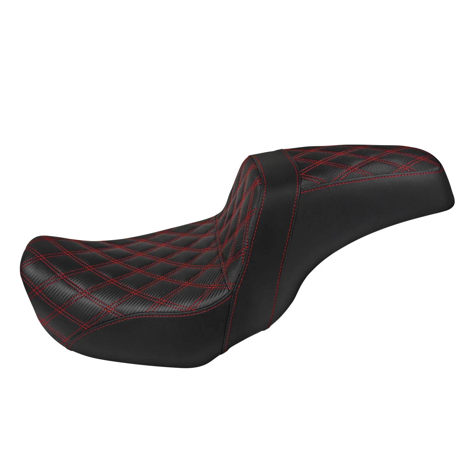 Two-Up Motorcycle Driver Passenger Seat Front Rear Cushions Leather Rider Seat For Harley Dyna 2006-2017 Street Bob Fat Bob FXDL