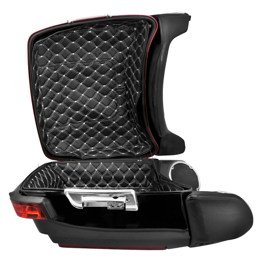 Motorcycle Tour Pak Trunk Carpet Inner Bag Liner Luggage Leather Bags Pad For Harley Touring Road Electra Glide FLHR FLHT 14-23