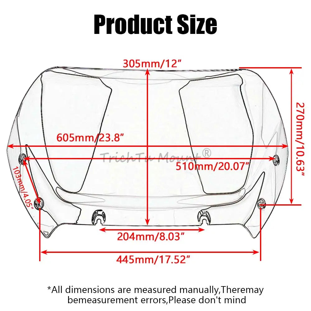 For Harley Touring Road Glide CVO FLTRX FLTRXSE 2023 2024 Motorcycle Front Upper Fairing Windshield Windscreen Wind Deflectors