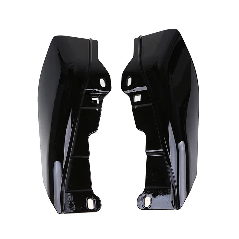 Fit for Harley '09-later Touring and Trike Models Black/Silver 1 Pair Air Deflector Fairing Heat Shield Trim Cover Mid-Frame ABS