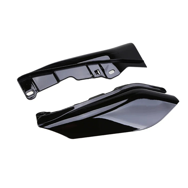 Fit for Harley '09-later Touring and Trike Models Black/Silver 1 Pair Air Deflector Fairing Heat Shield Trim Cover Mid-Frame ABS