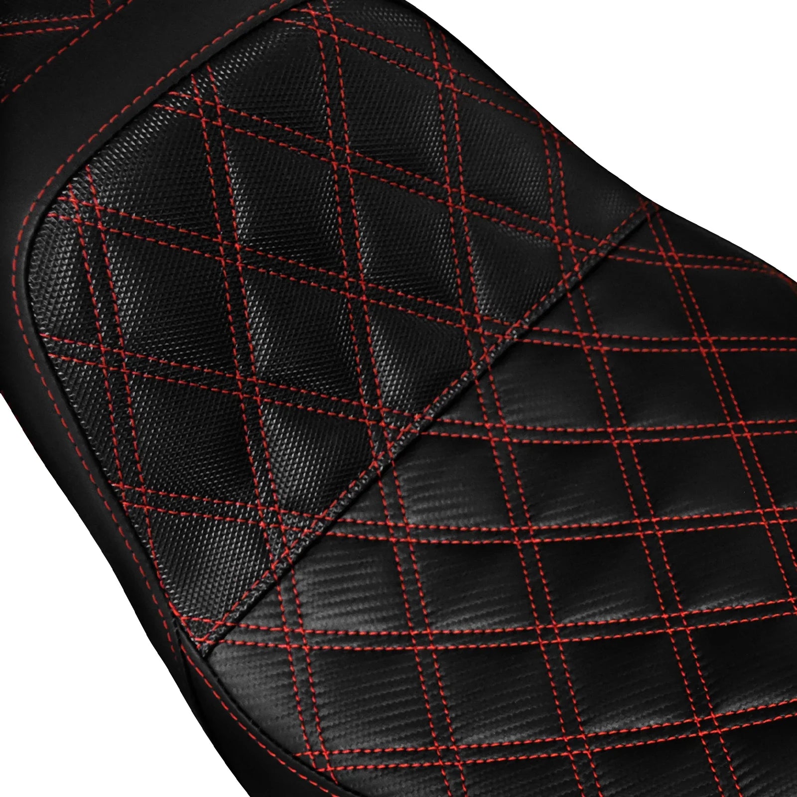 Two-Up Motorcycle Driver Passenger Seat Front Rear Cushions Leather Rider Seat For Harley Dyna 2006-2017 Street Bob Fat Bob FXDL