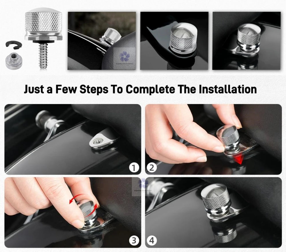 Quick Release Rear Fender Seat Bolt Nut Kit Motorcycle Mount Screw For Harley Sportster XL Softail FL Dyna Street Bob Road Glide