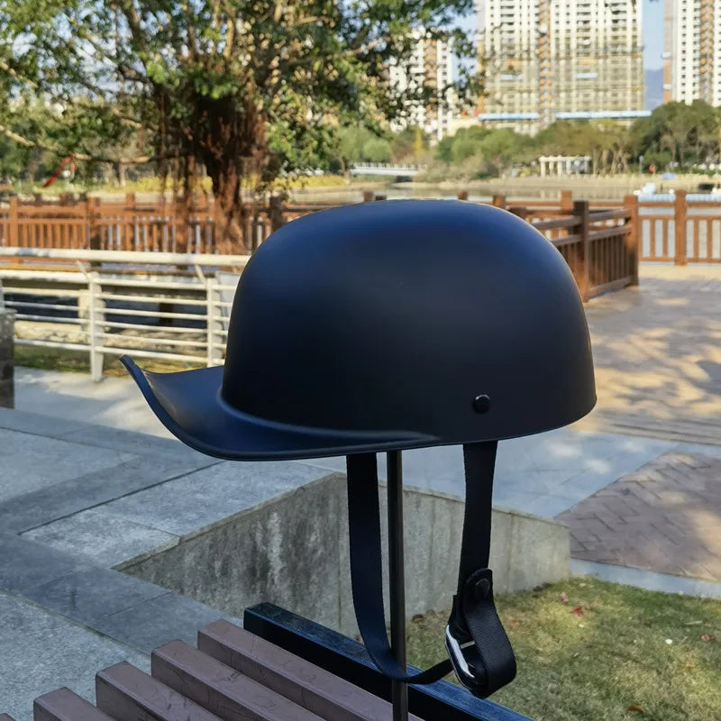 New Baseball Cap Helmet Motorcycle Vintage Retro Helmets Biker Hip-Hop Open Face Scooter Cruiser Chopper Gangster DS Men Women