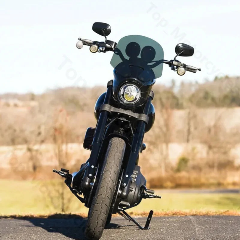 For Harley Dyna Low Rider Lowrider S Street Motorcycle Laminar Windshield Windscreens Wind Deflectors Visor Viser Black