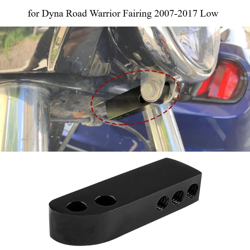 Mounting Block for Dyna Road Warrior Fairing 2007-2017 Low Rider Fat Bob Windshields and Fairings Replaces Part Number MEB9883