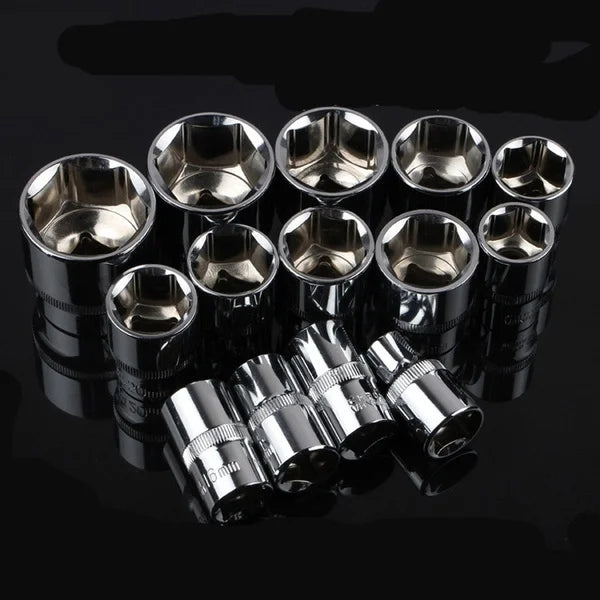 BS1 12 Piece Quick Wrench Barrel Set Motorcycle Bicycle Repair Tool Hardware Auto Boat Car Multi Tool Kit Easy to Carry