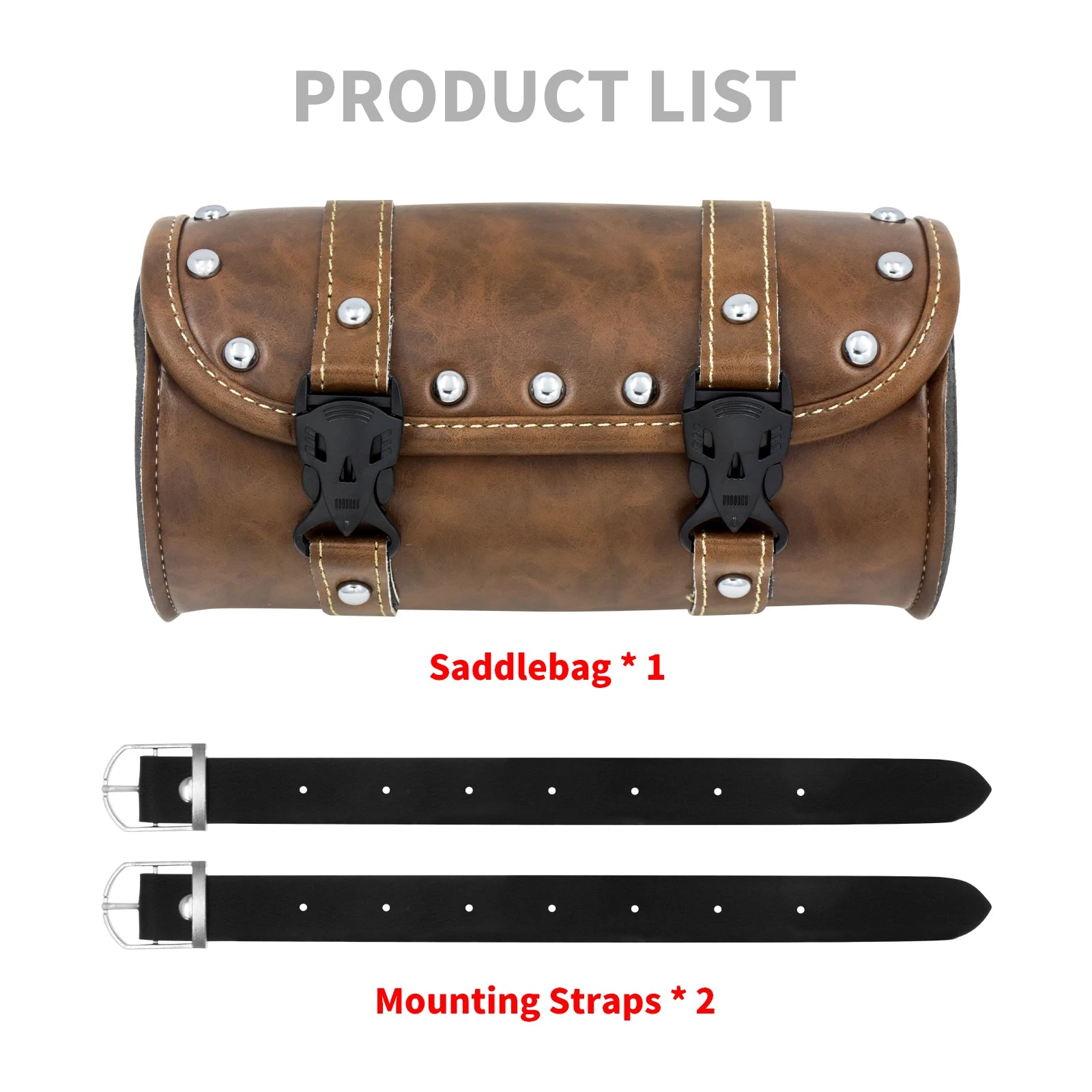 Motorcycle Fork Saddle Bags Leather Waterproof Tool Roll Barrel Bag Saddlebags Storage For Harley Sportster Touring Dyna Softail