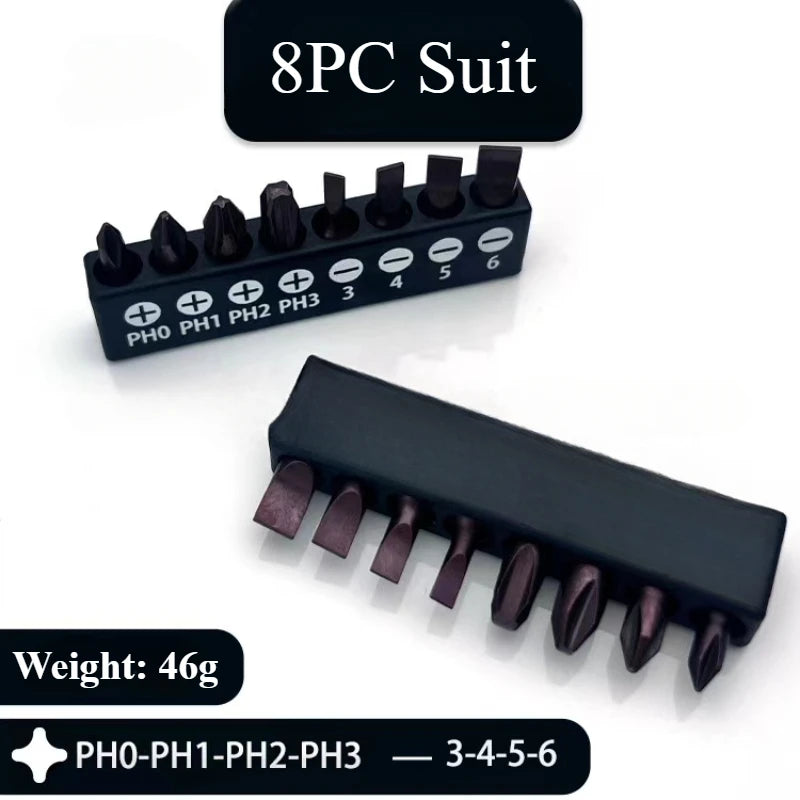 Screwdriver Set with T-shape Cross and Straight Slot Hexagon and Plum-shaped Heads plus Socket Set for DIY Lovers