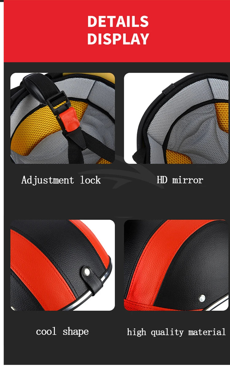 Motorcycle Helmet Baseball Cap Men Wome Scooter Moto Electric Bicycle Scooter Accessory Half Face Helmet Anti-UV Safety Hard Hat
