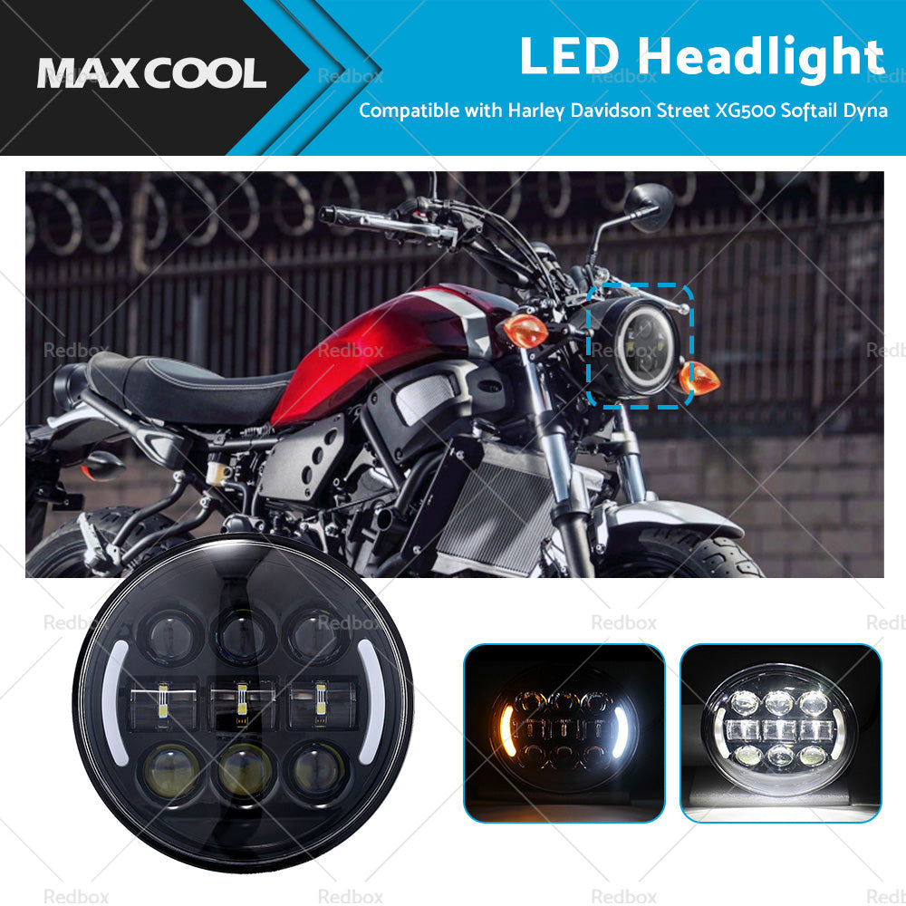 LED Motorcycle Headlight Suitable For Harley Davidson Street XG500 Softail Dyna-0