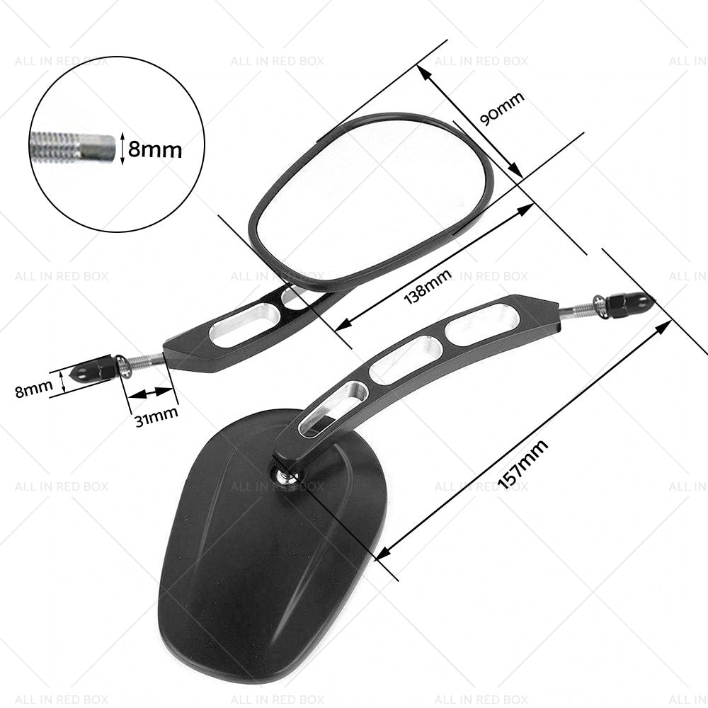Motorcycle Rearview Mirrors Suitable For Harley Davidson Electra Glide Dyna-4