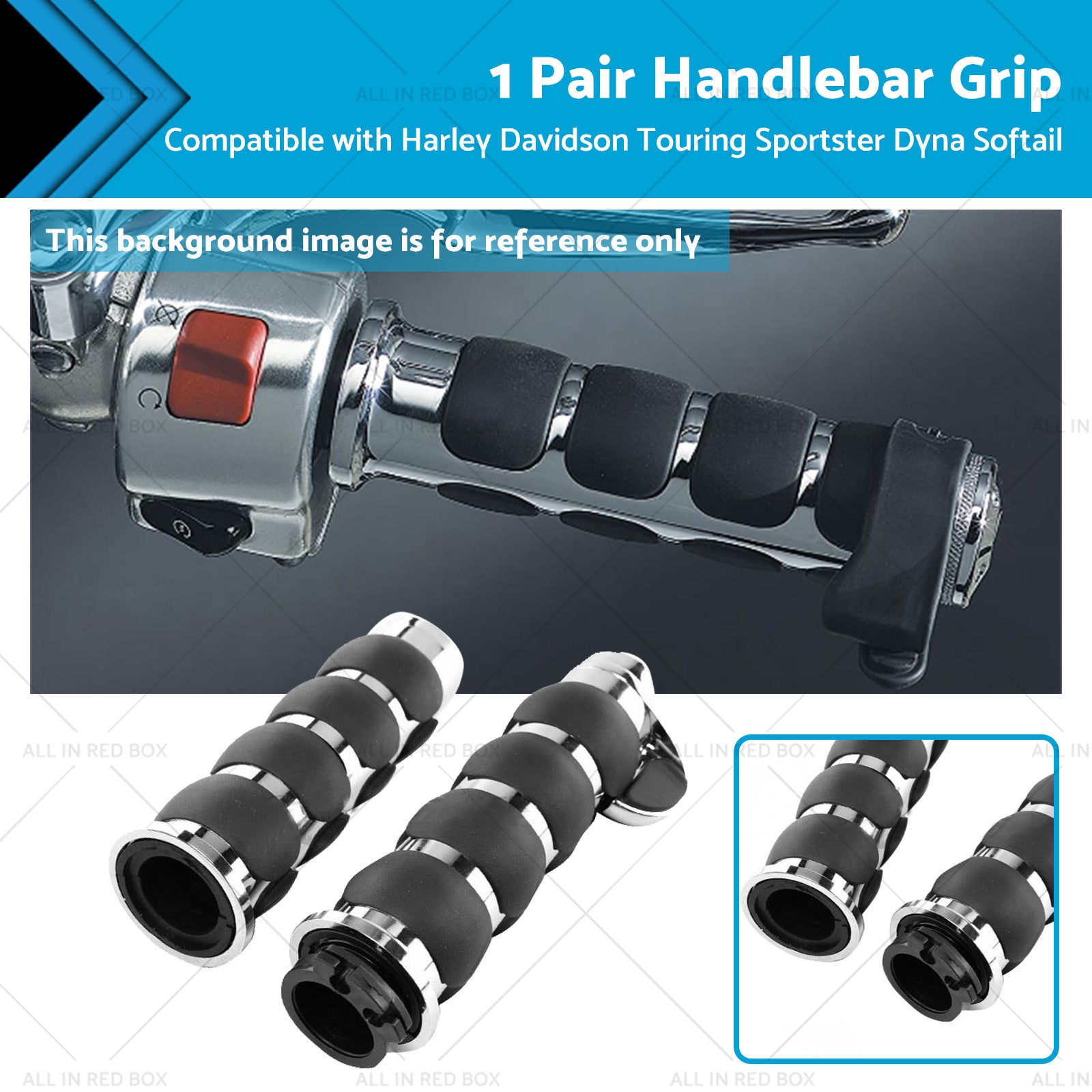 Handlebar Hand Grips Suitable For Harley Davidson Touring Sportster Dyna Softail-0