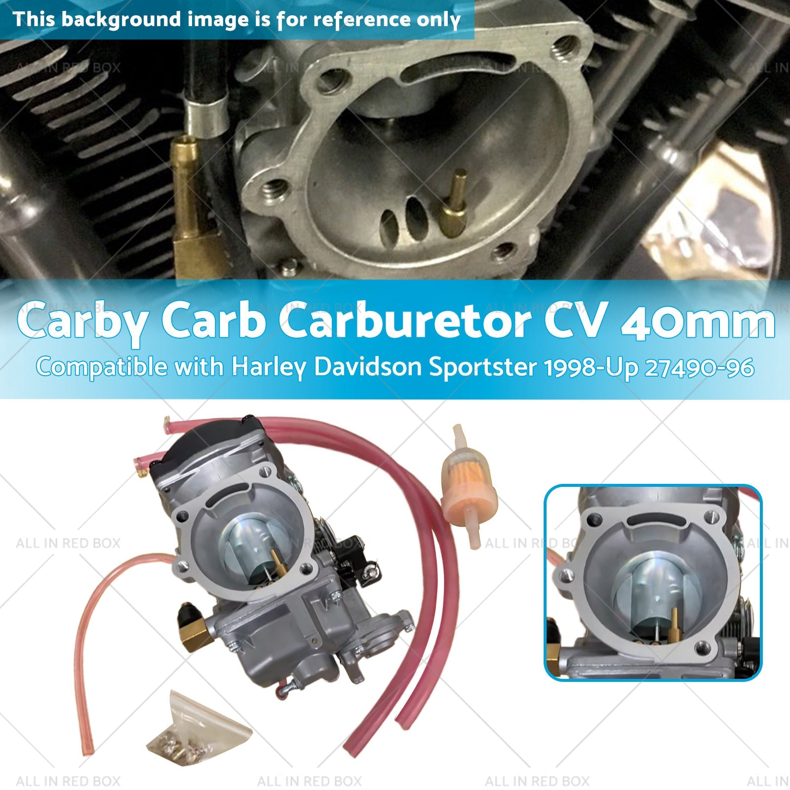 Carby Carb Carburetor CV 40mm Fit For Harley Davidson Sportster 1998-Up 27490-96-2