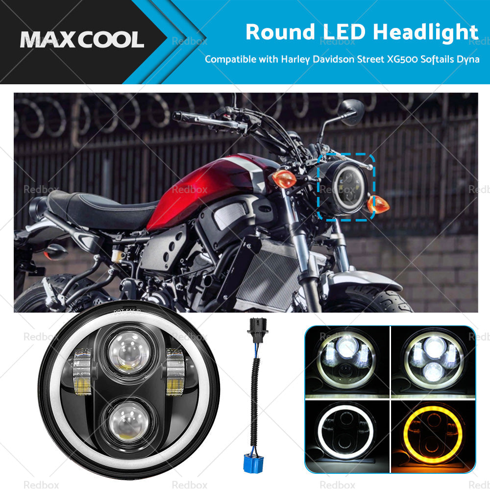 Suitable For Harley Davidson Street XG500 Softails Dyna LED Motorcycle Headlight-0